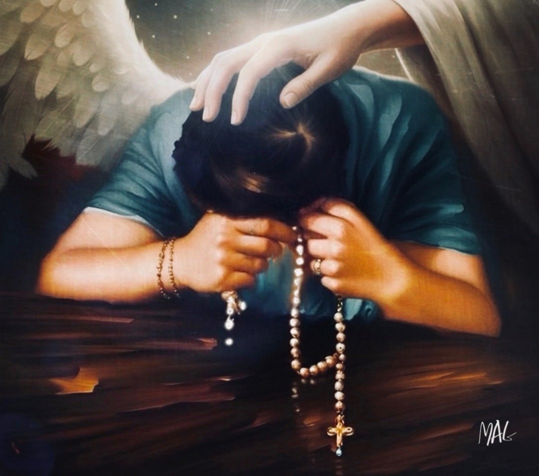 Strength in Prayer - Mixed Media