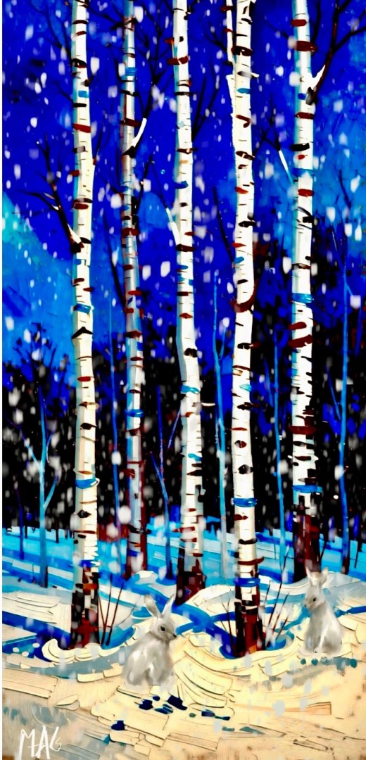 Birch Bunnies  - Digital