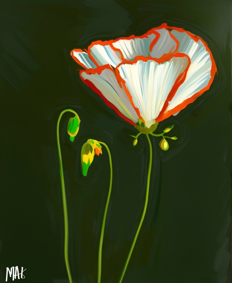 White 2 - Digital, Botanical