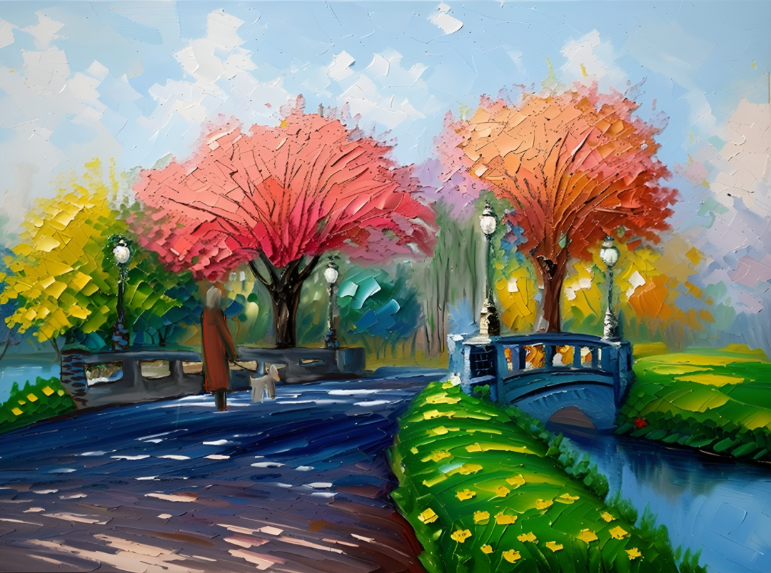 A Walk In The Park - Mixed Media