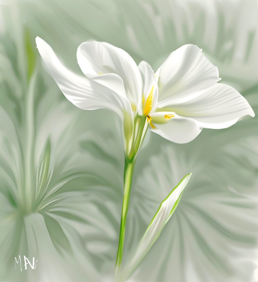 White Iris - Digital