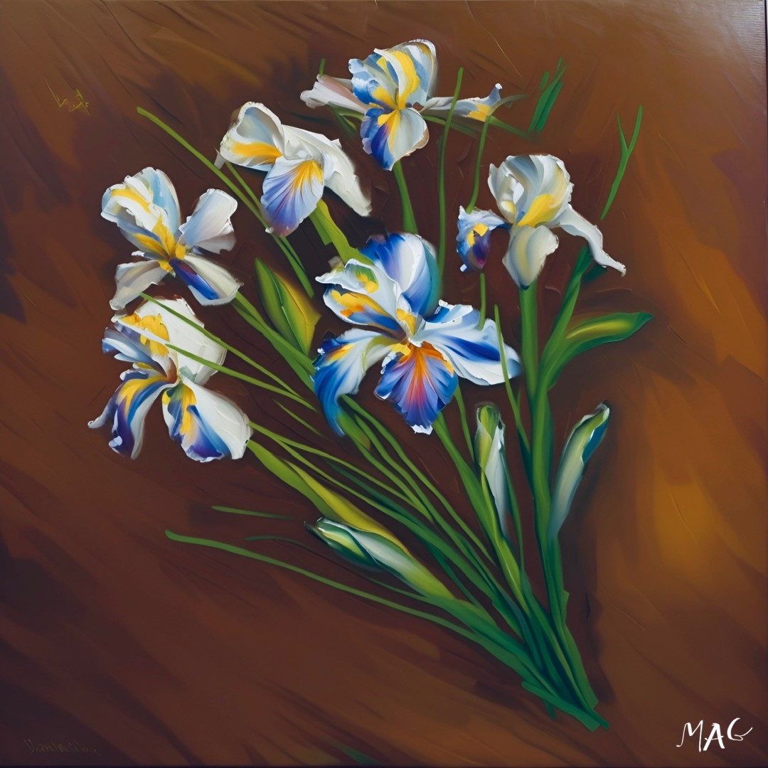 Bouquet of Iris's - Digital