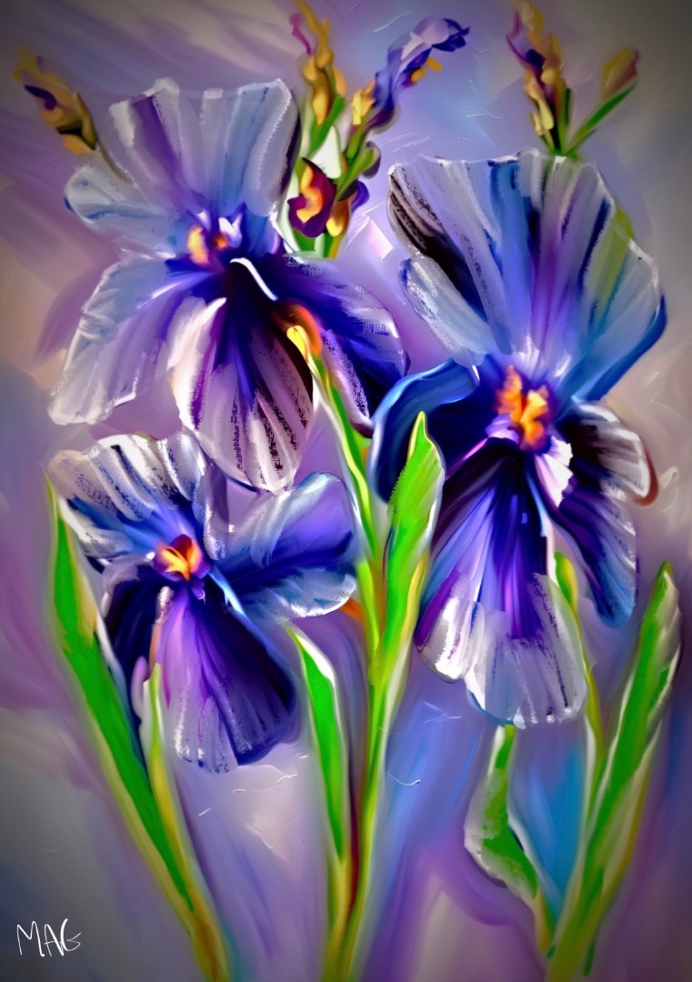 I Love Irises  - Digital