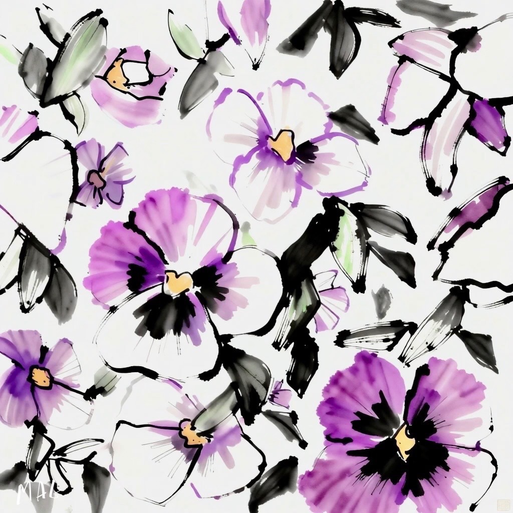 Petals in Purple  - Digital