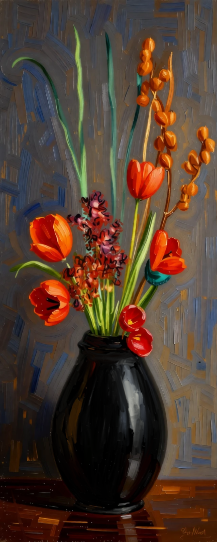 Symphony in Black and Orange - Digital