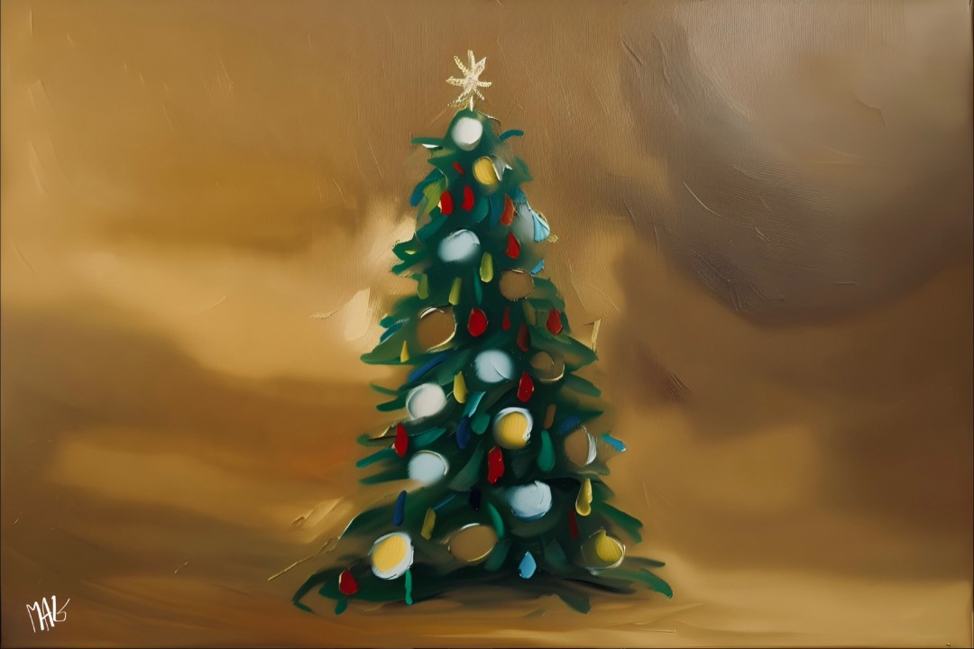 Golden Christmas Glow - Digital