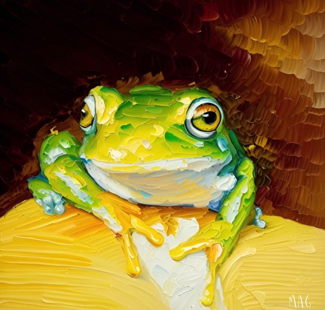 Emerald Gaze - Mixed Media