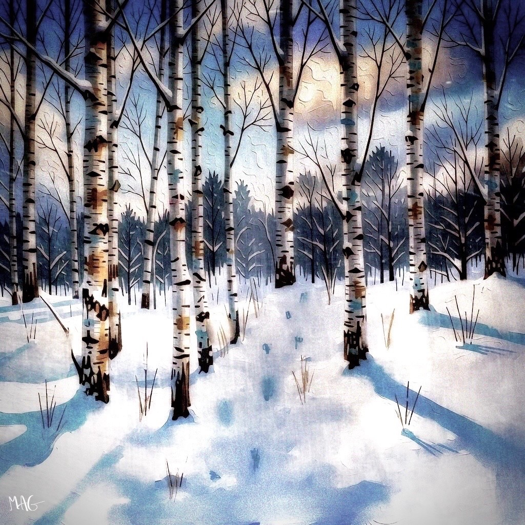 Winter Birch - Digital