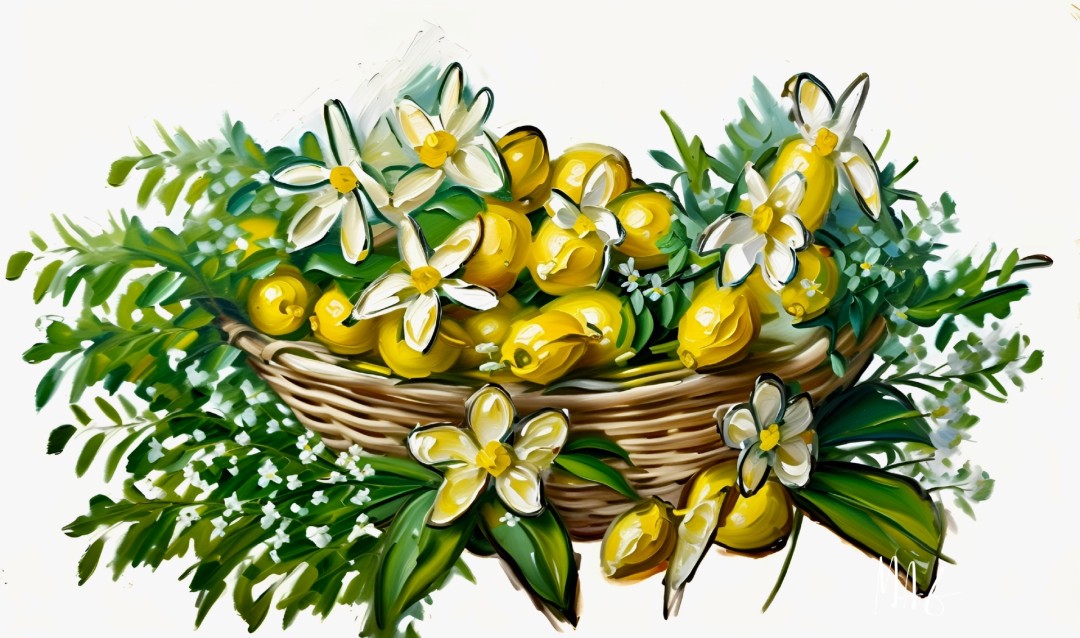 Basket of Lemons - Digital