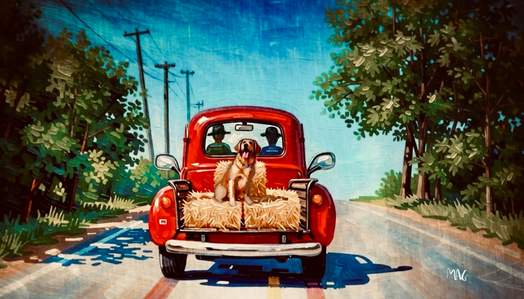 Country Roads and Canine Companions - Digital