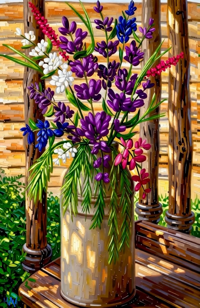 Floral Milk Can - Digital