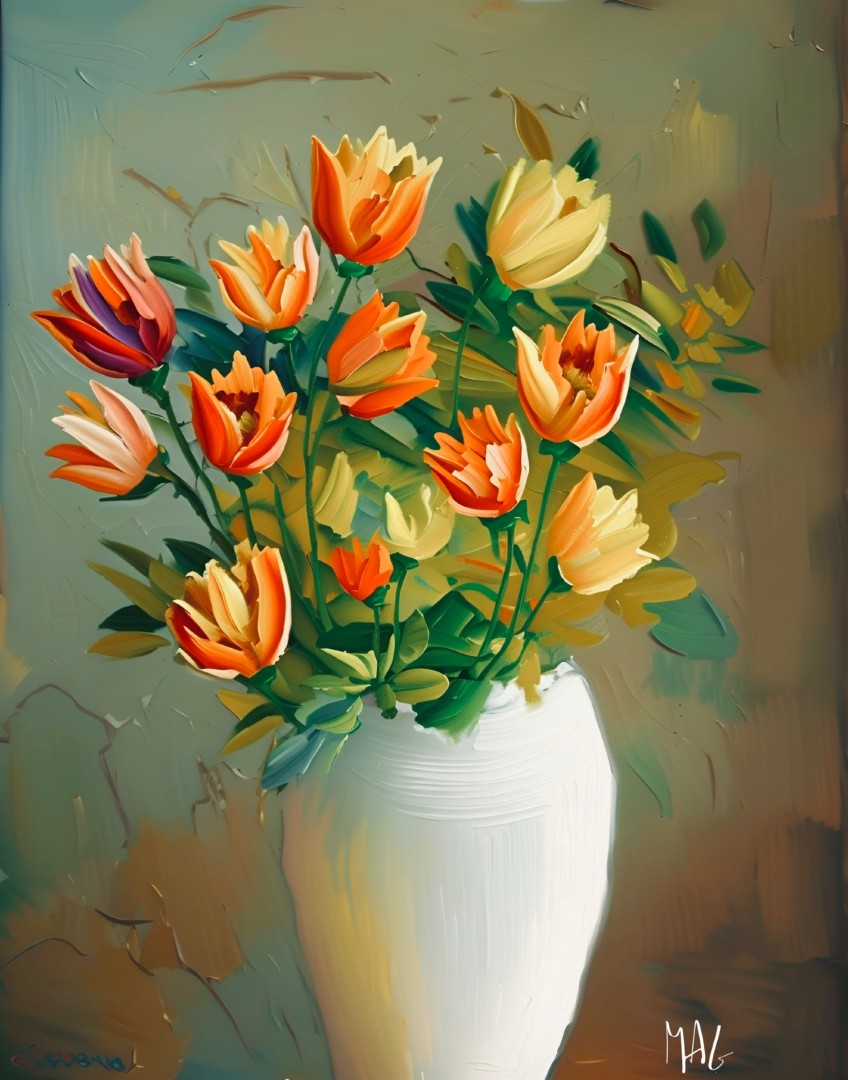 Margaret’s Tulips - Digital