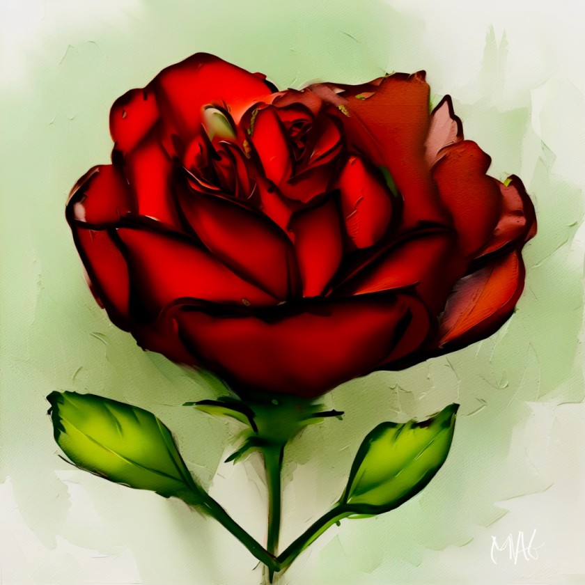 The Magnificent Red Rose 