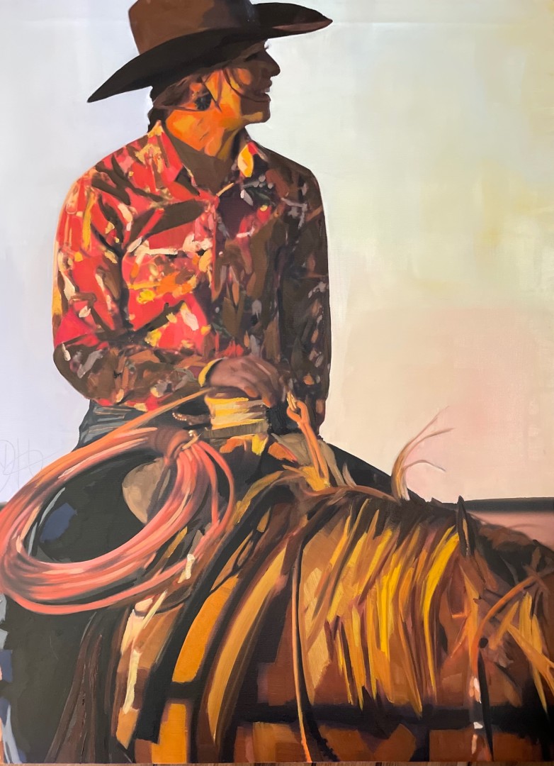 A good moment - Mixed Media, Western, Vintage, Canvas