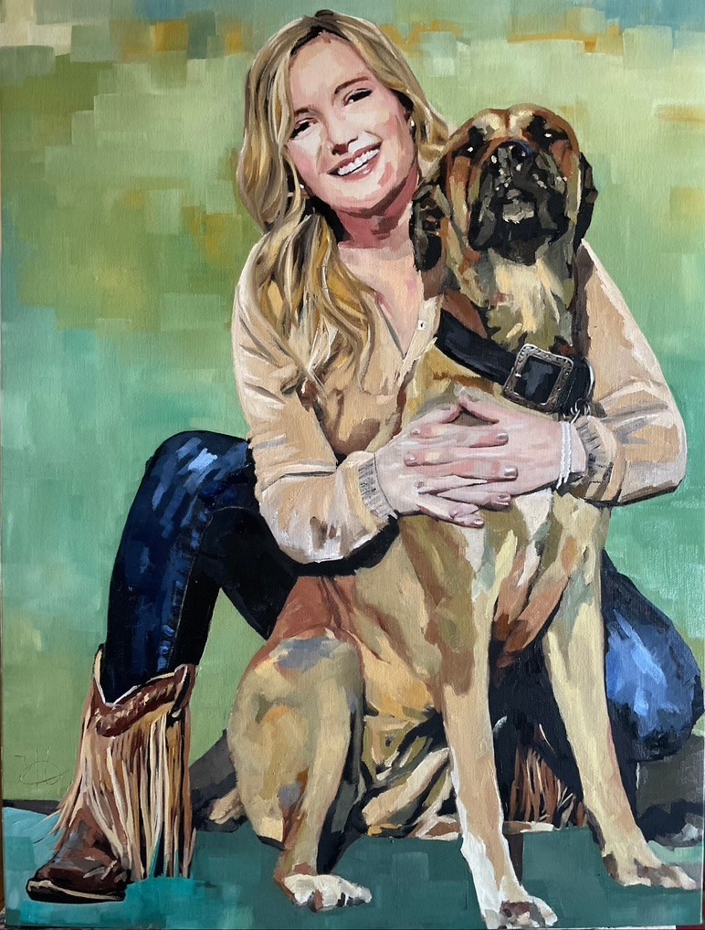 "My girl" - Painting, Oil, Portraits, Vintage, Canvas