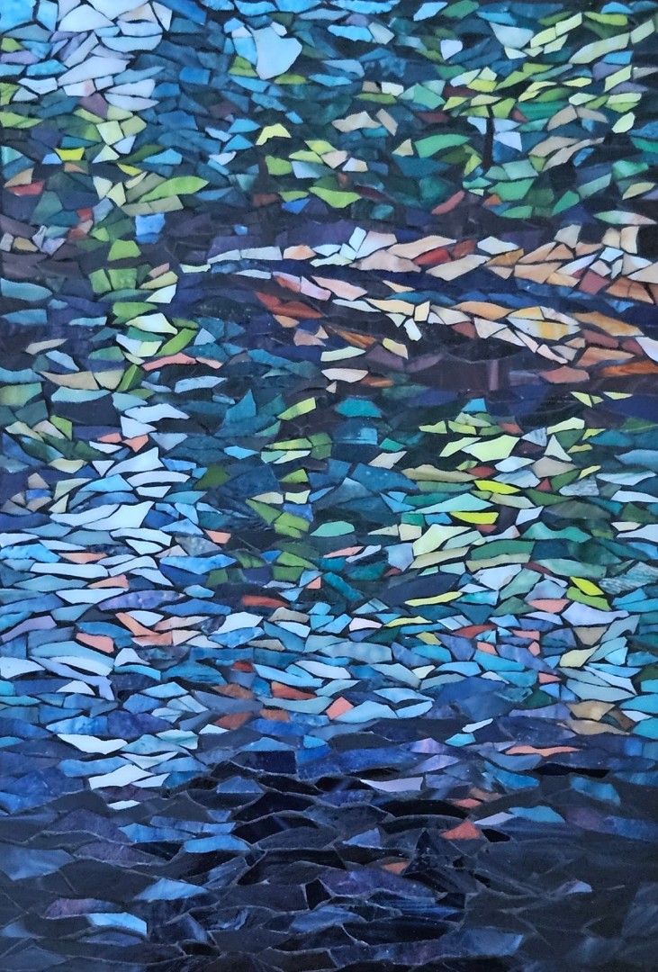 Upcreek, Dead River - artwork by KERRY THARP:  