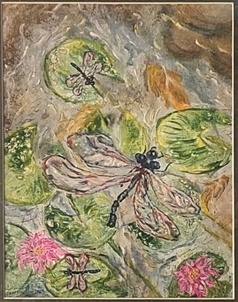 Dragonflies Lily Pad Pond