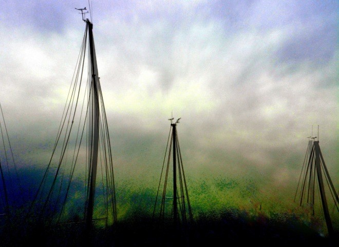 Mystic Sails - Digital, Acrylic, Abstract, Expressionism, Metal