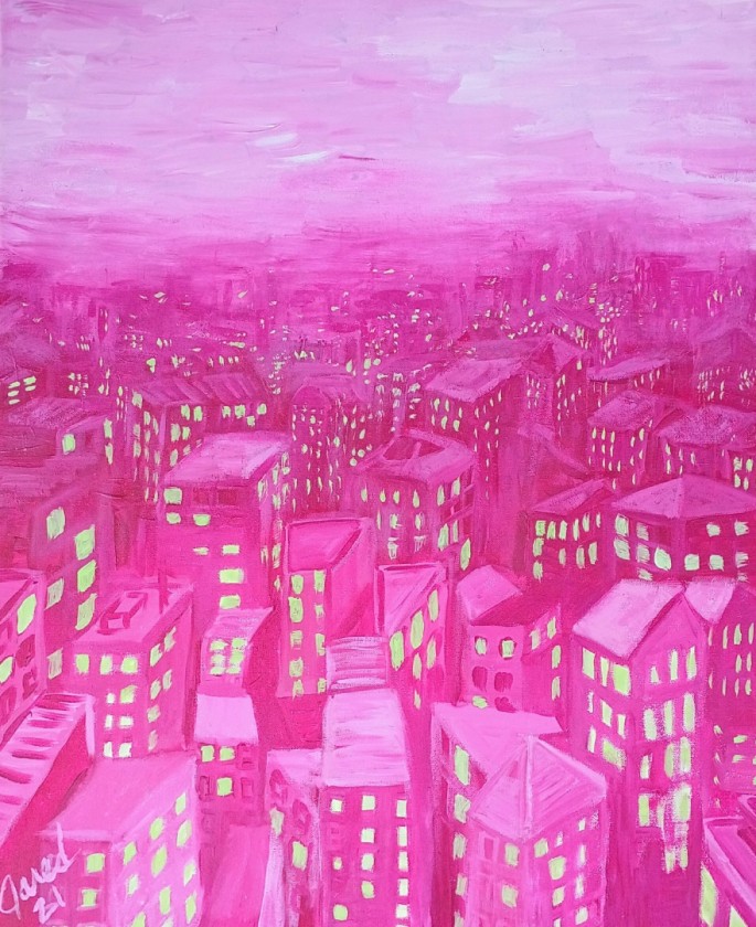 City in Magenta 