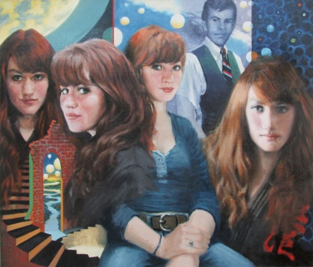 Ms Kohleen Lyons - Painting, Oil, Portraits, Surrealism, MDF Panel