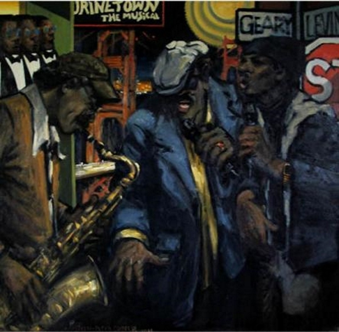 San Francisco Musical Street Performers - Painting, Oil, Music, Realism, Canvas