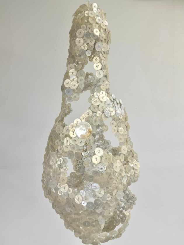 White Button Sculpture