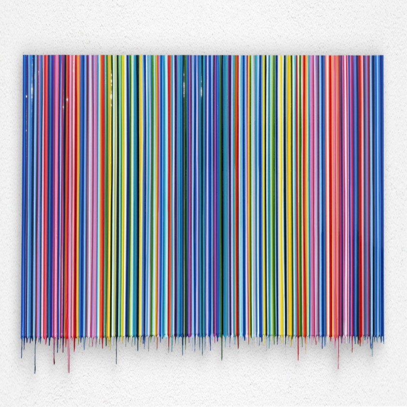 Blue Ocean mixed media painting on canvas