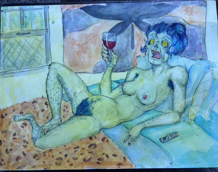 Zombie Woman Lounging