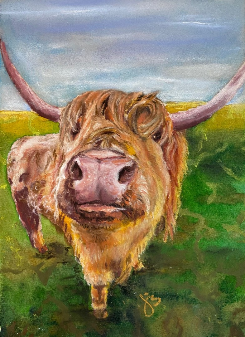 Happy Moo - artwork by Johanna Barnes:  