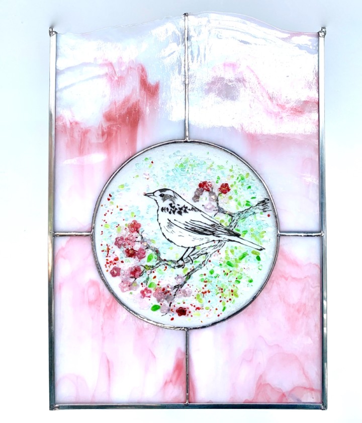 Finch with Cherry Blossoms