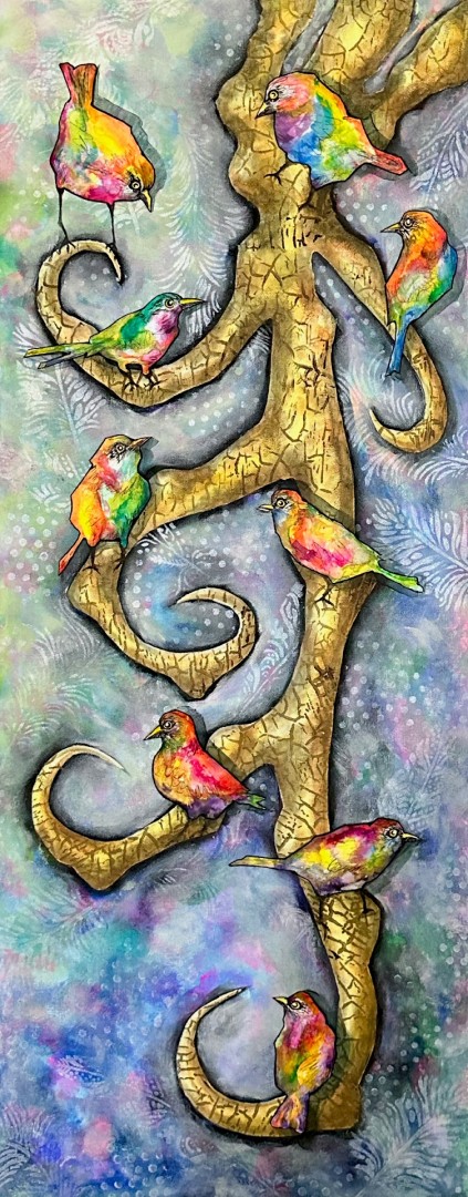 Perched In Dispute - Painting