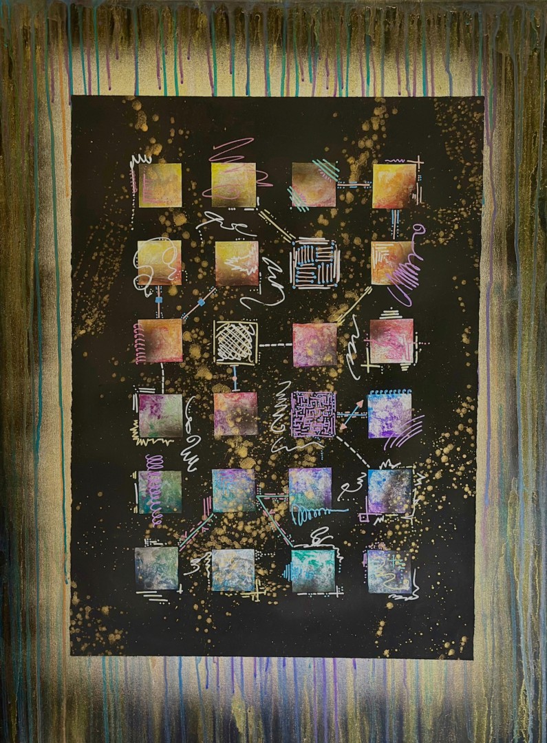 Stages of Sleep II - Mixed Media
