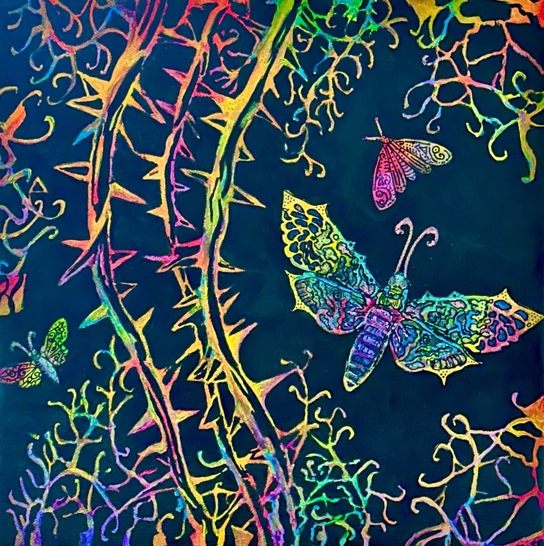 Night Thicket - Painting