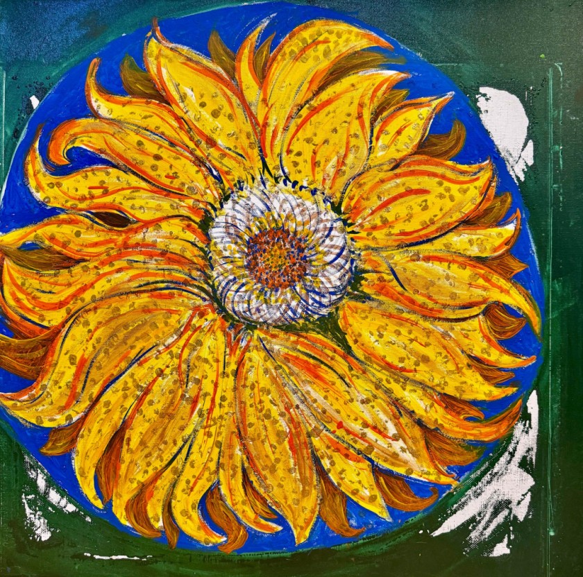 Hillary_Sunflower on Green_1