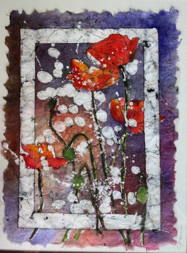 Poppies on Rice Paper
