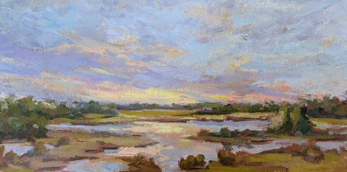 Sunset over Marsh - Suffolk VA
