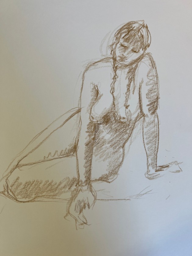 Woman contemplating