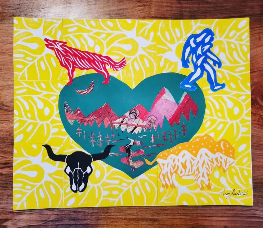 Wild West ~ Blockprint Collage 