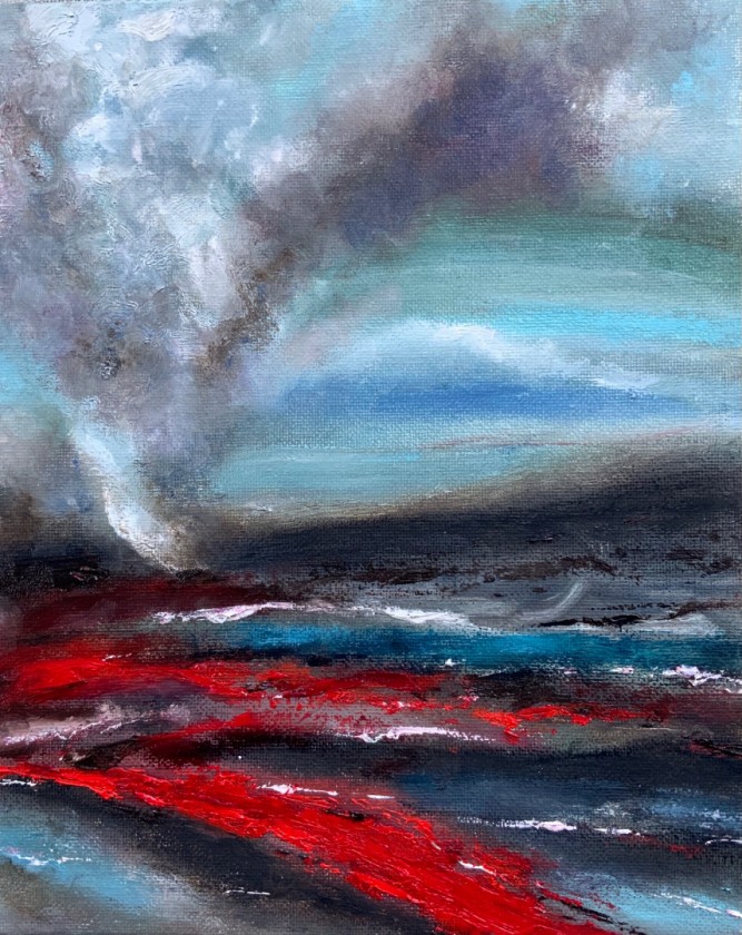 Transcendence diptych I by Fareeha Khawaja