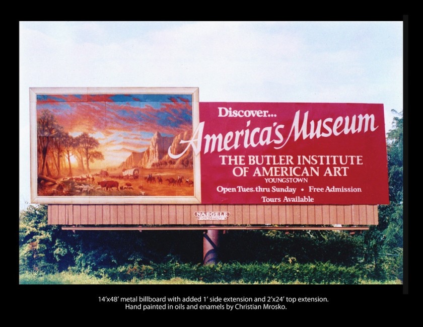 Hand Painted Butler Art Museum Billboard