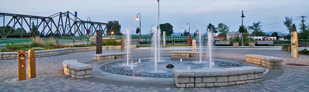 Riverwalk Markers and Monoliths full view - artwork by Lori Nozick:  