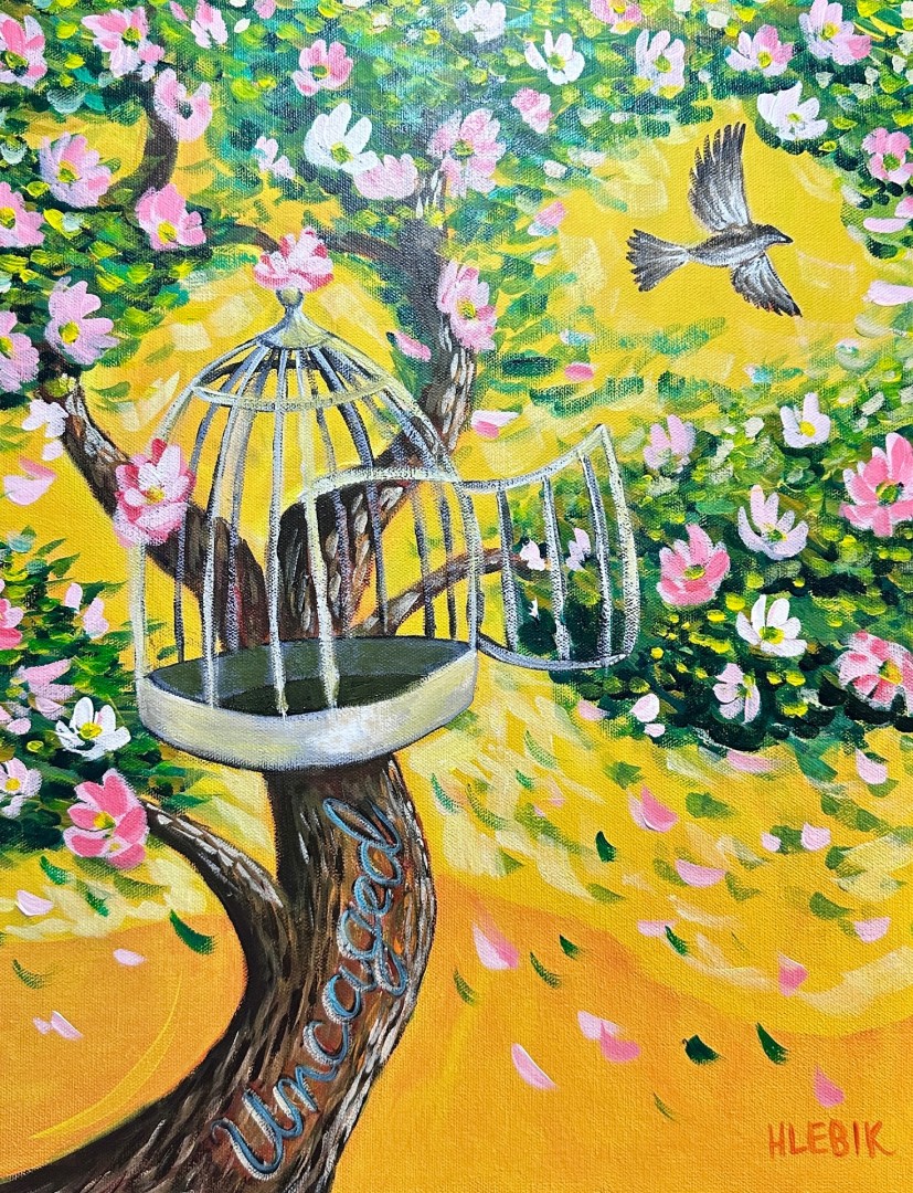 Uncaged - artwork by Evelyn Hlebik:  Nature, Acrylic, 