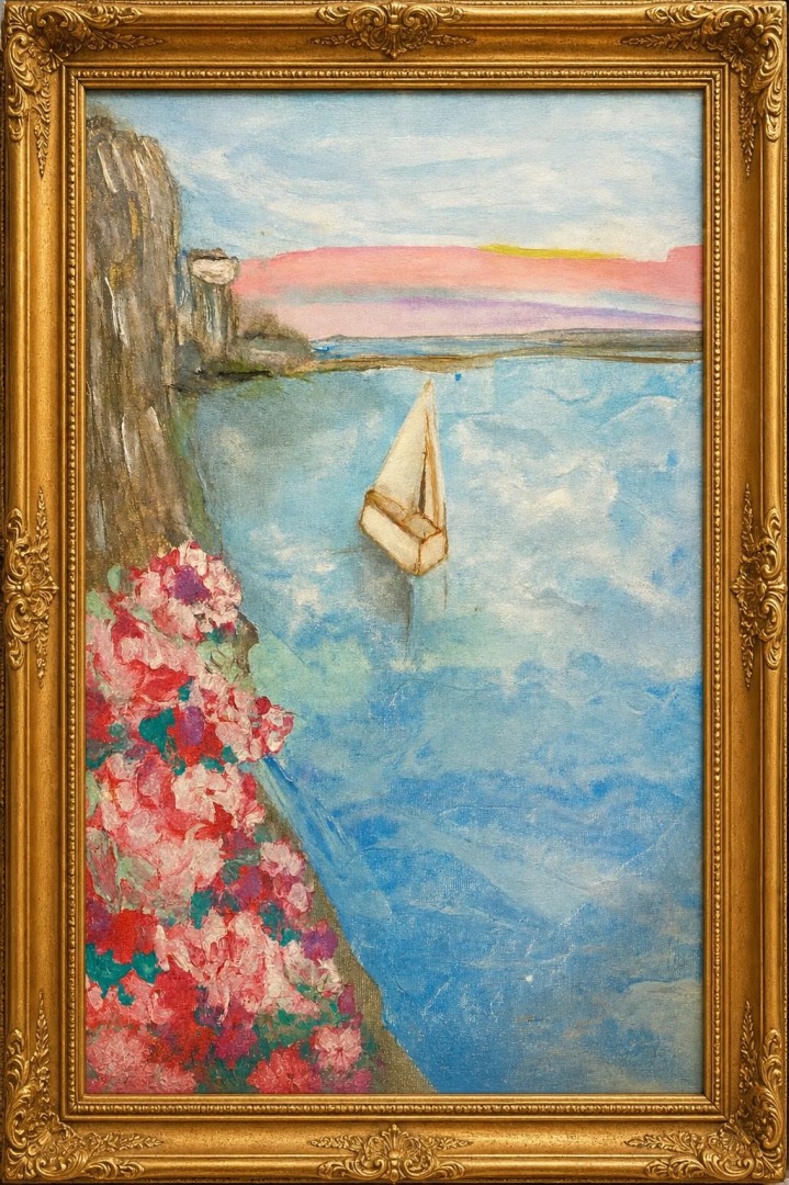 Sailing in the Dusk - artwork by Claire Rodan:  