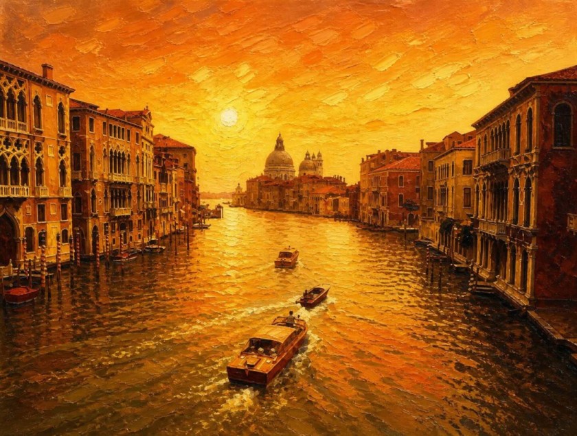 Golden Tide in venice