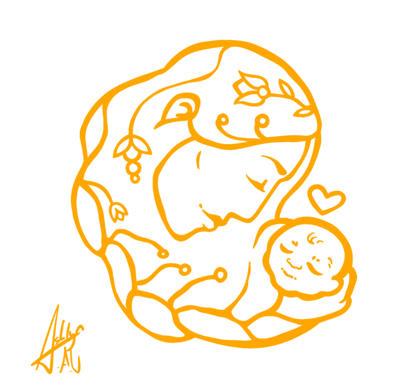 Orange shirt day mother and baby