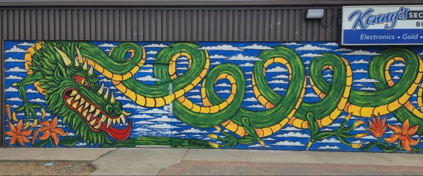dragon mural sasktoon