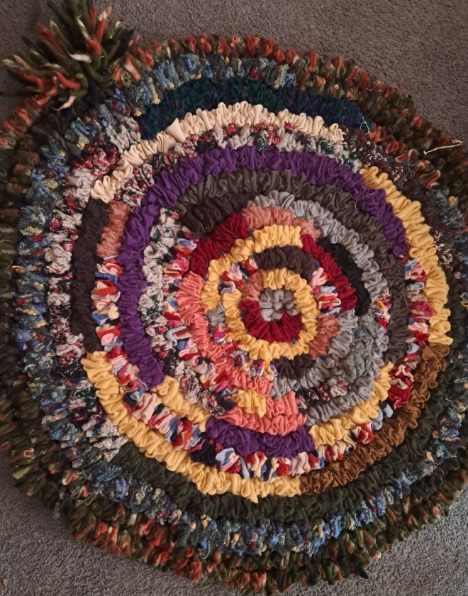 Caterpillar rag rug