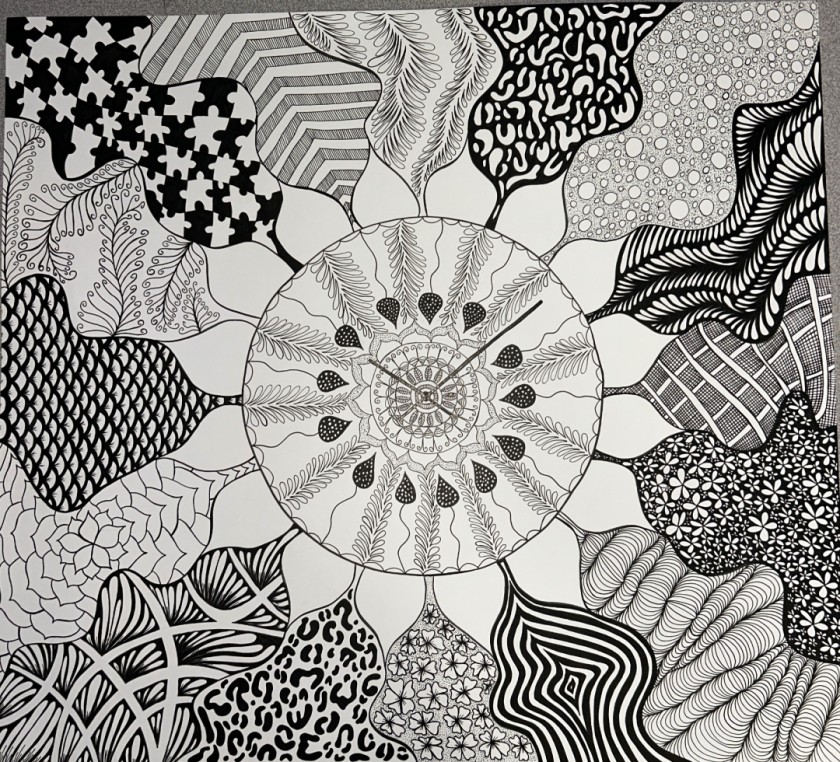 Clock Zentangle