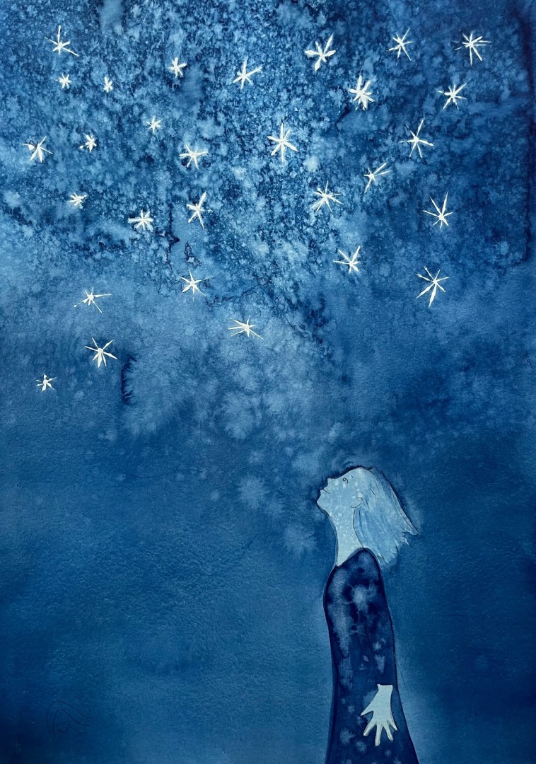 Star Gazer - artwork by Nancy Ann Moore:  