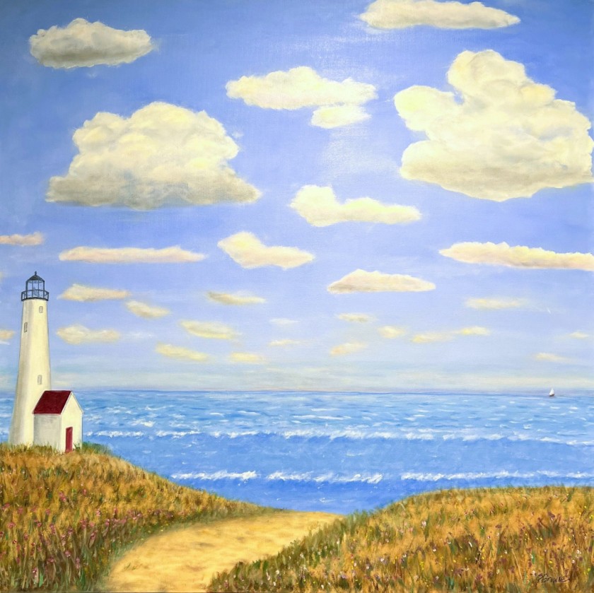 Lighthouse and clouds